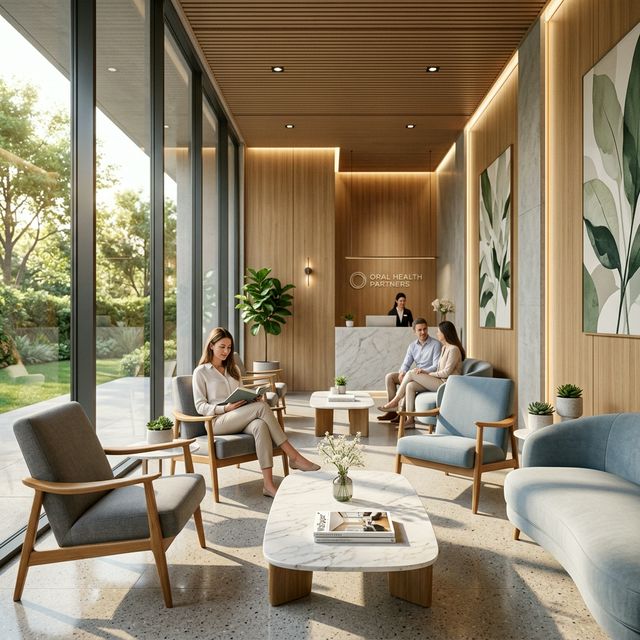 A premium UK dental waiting room